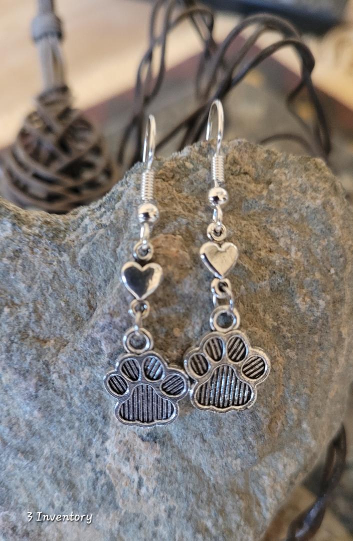 Solid Paw Print Earrings